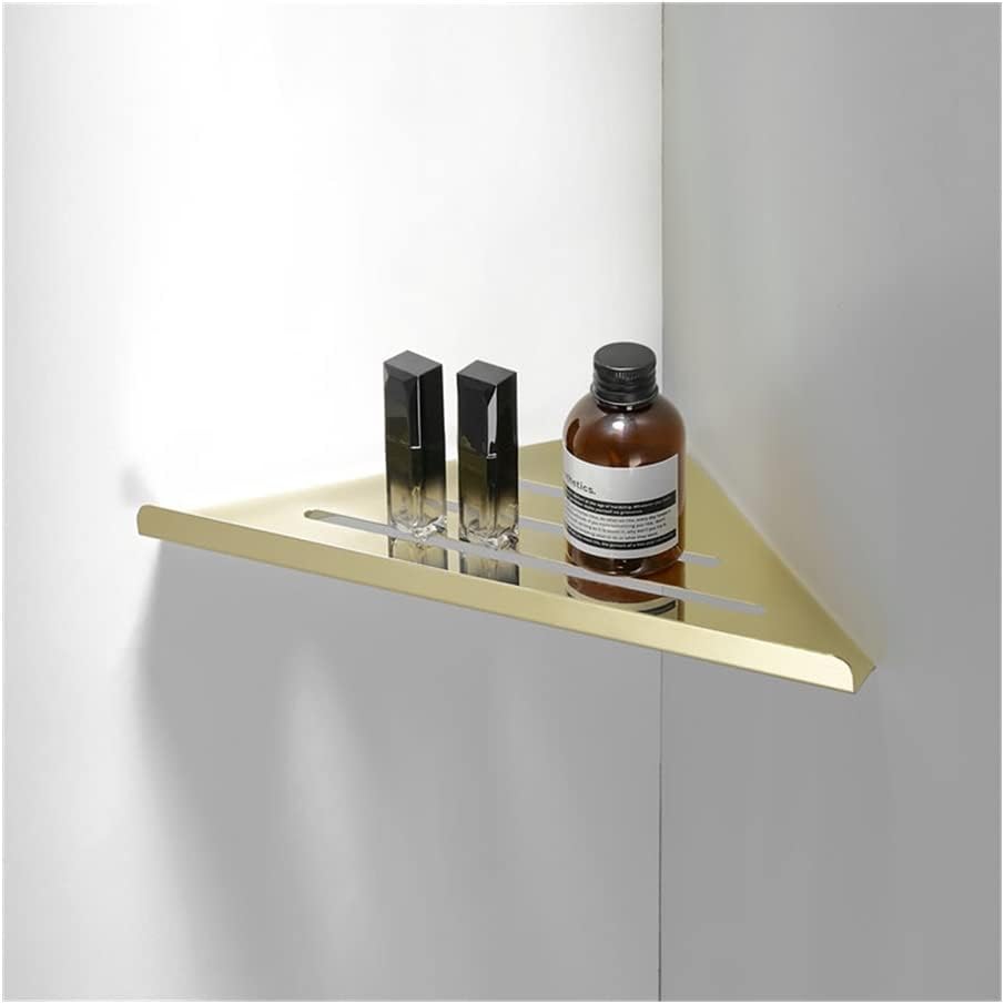 Gold Wall‑Mount Corner Shower Caddy