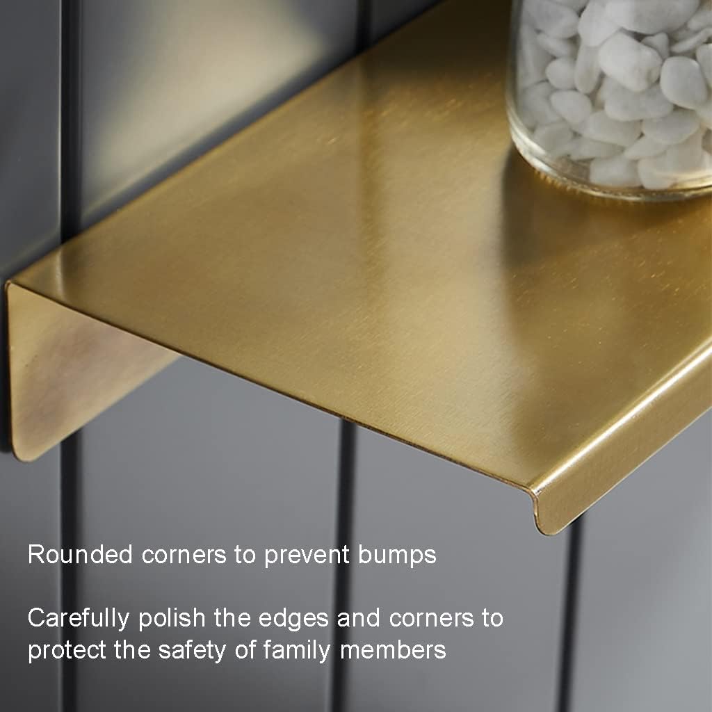 Brass Wall Mount Bathroom Shelf Caddy