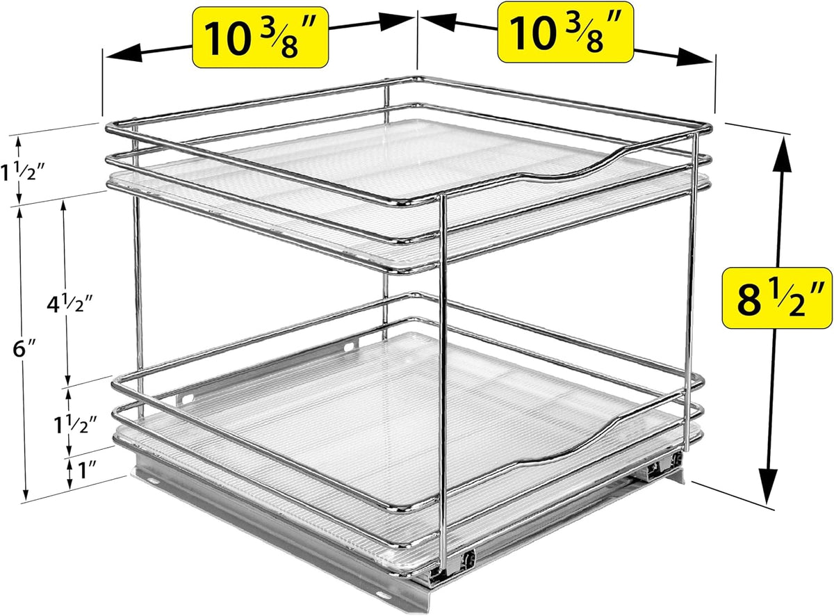 2‑Tier Chrome Pull Out Spice Rack