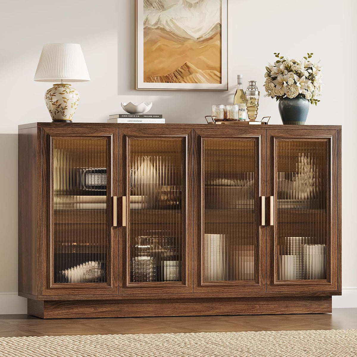 55.1" Storage Sideboard Buffet Credenza Cabinet