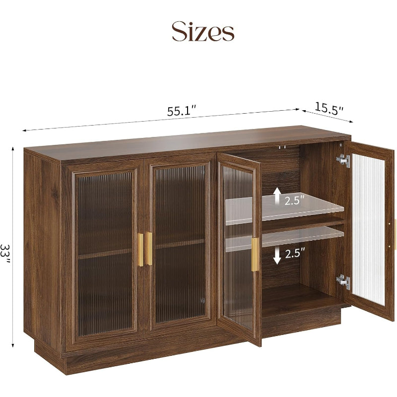 55.1" Storage Sideboard Buffet Credenza Cabinet